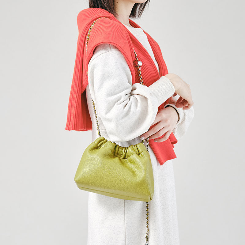 ORiental TRaffic「ギャザーチェーンバッグ/BA-211」|ショルダー・メッセンジャー|GREEN