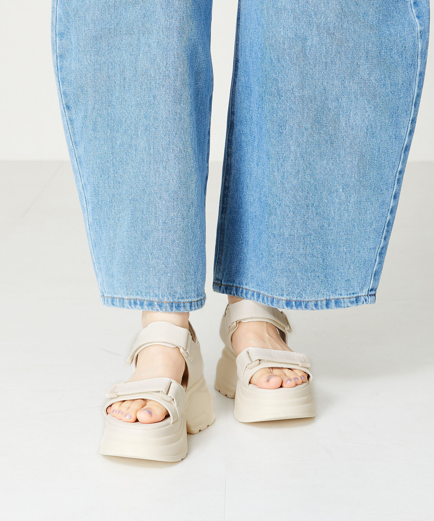 ORiental TRaffic「【アウトレット価格】厚底スニーカーソールサンダル/41205 サンダル 履きやすい スポサン 人気」|サンダル|