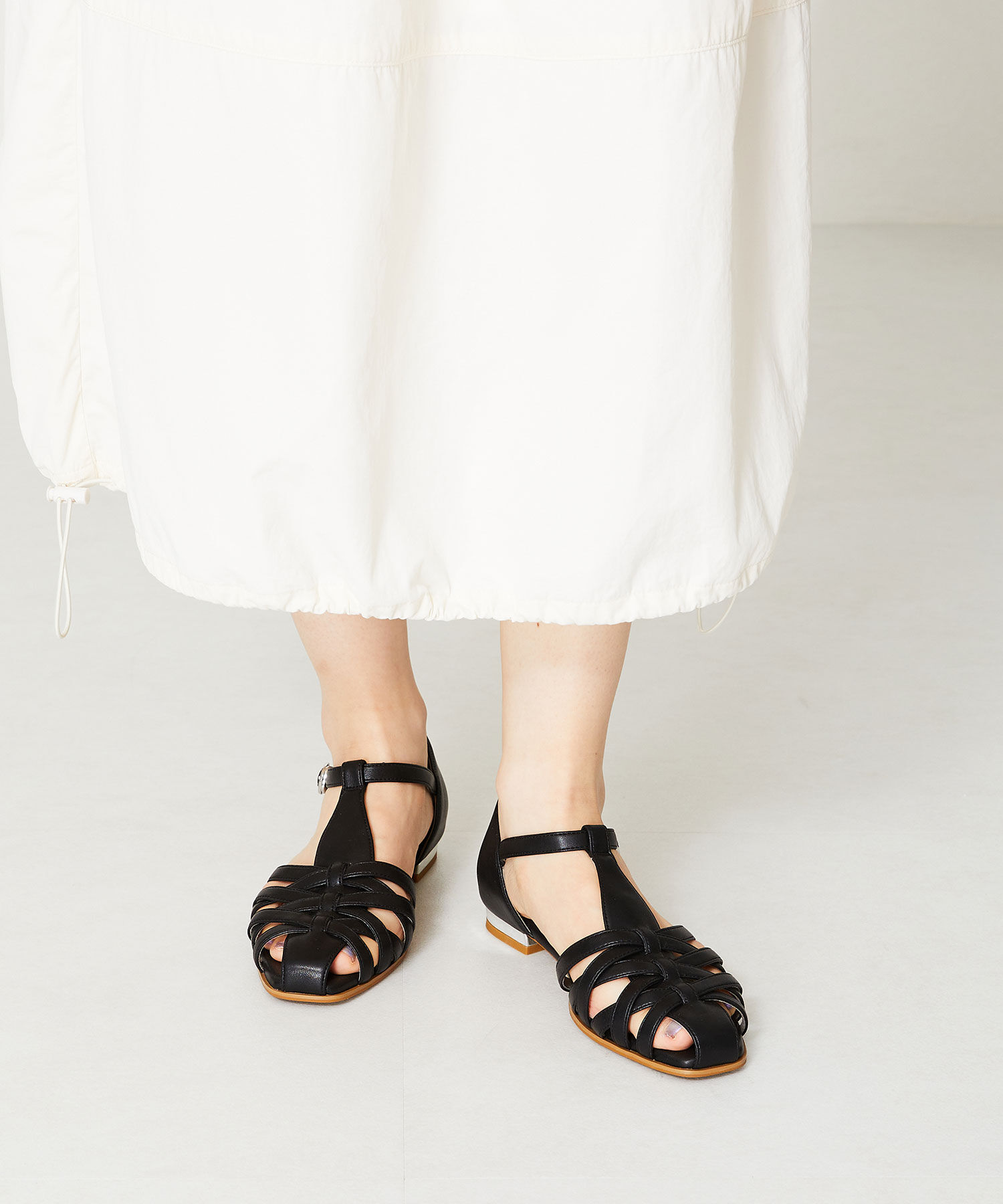 WA Oriental TRaffic「【トレンド】メタリックヒールグルカシューズ/42112 グルカサンダル 人気 カジュアル」|サンダル|