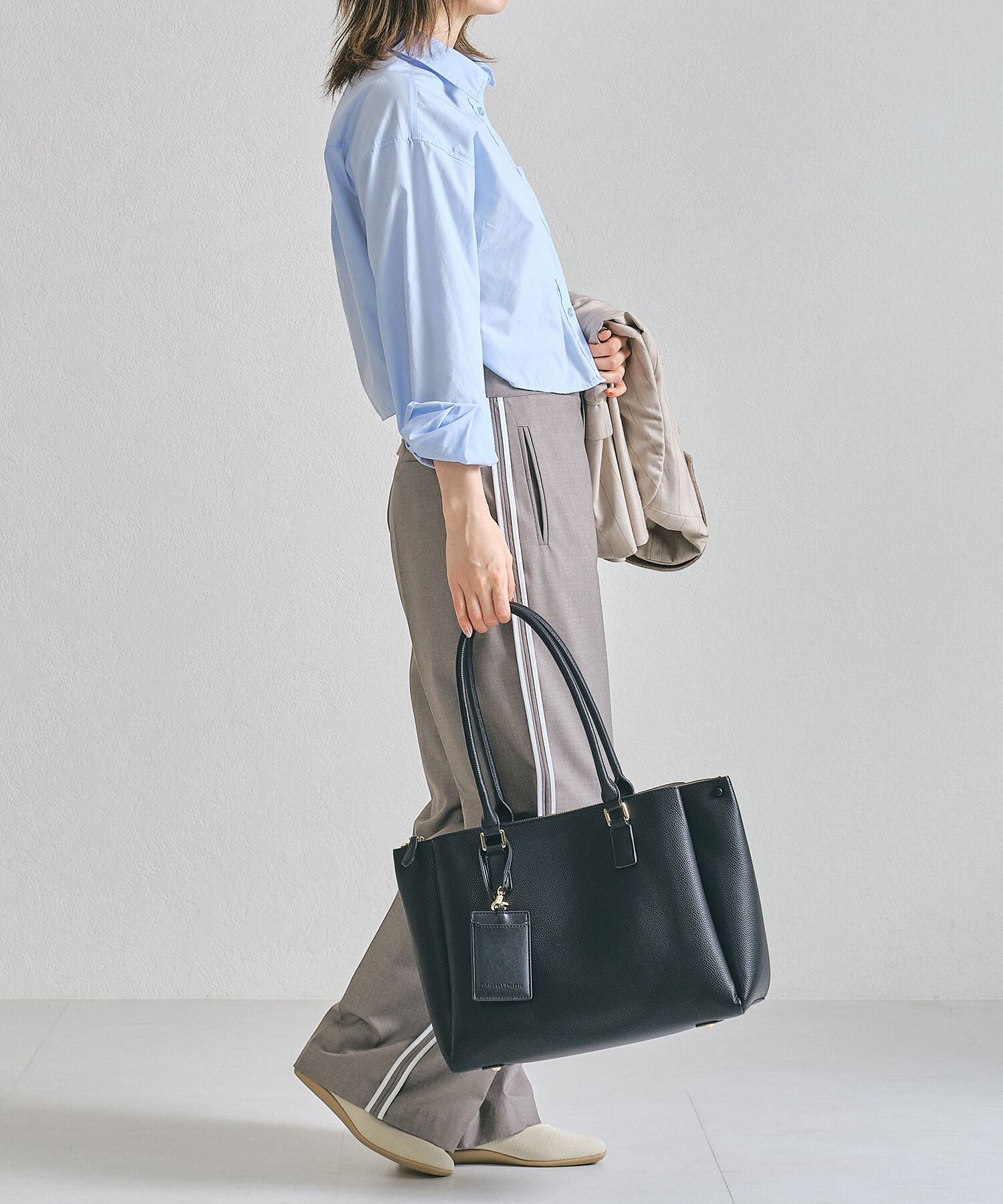 ORiental TRaffic「【BAG】A4横長トートバッグ/BA-220 通勤 通学 オフィスカジュアル 人気 トレンド 売れてる」|トートバッグ|