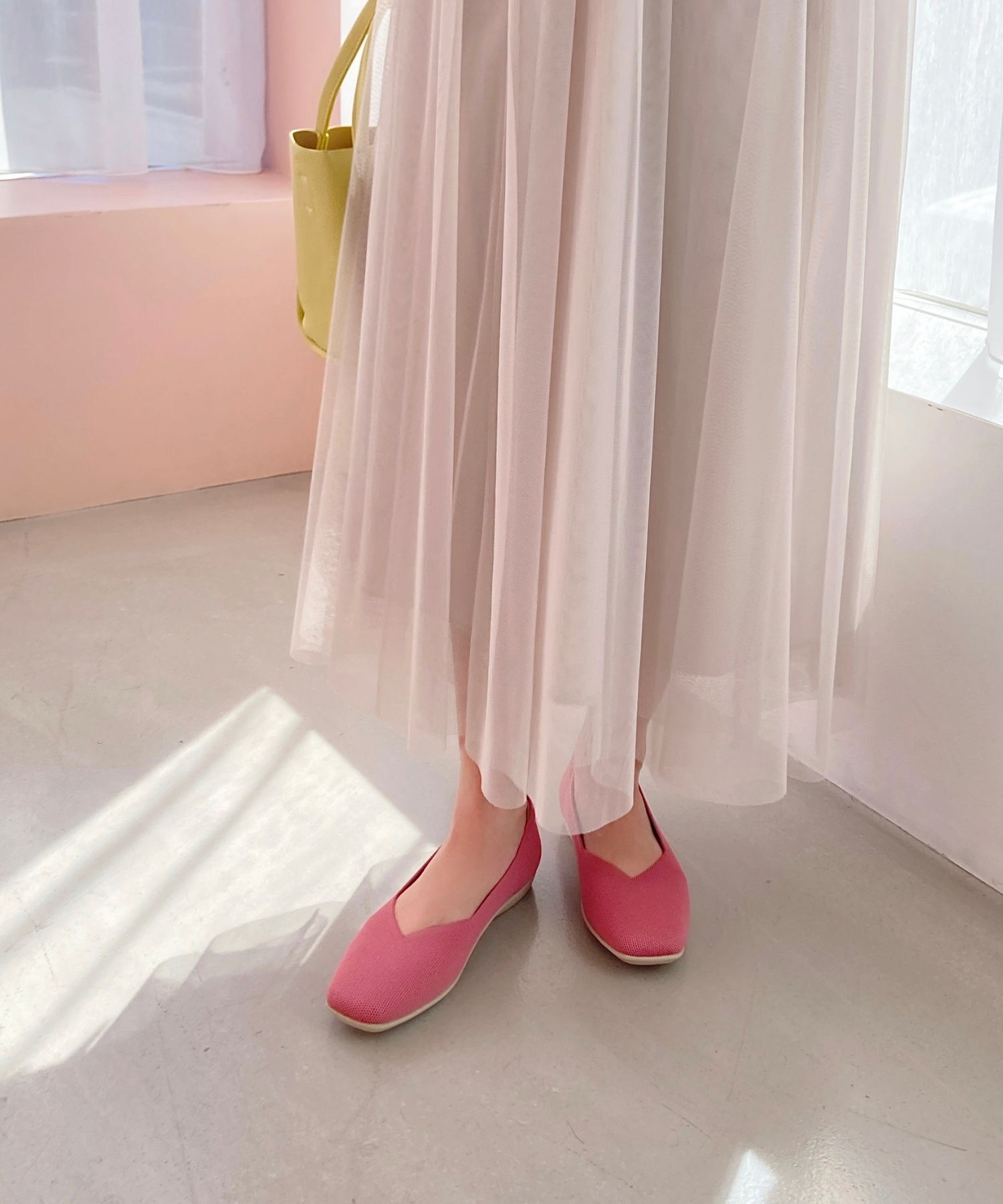 ORiental TRaffic「【洗濯OK】 ニットパンプス /R-3215 軽量 フラット ニット 通気性 柔らかい」|パンプス|