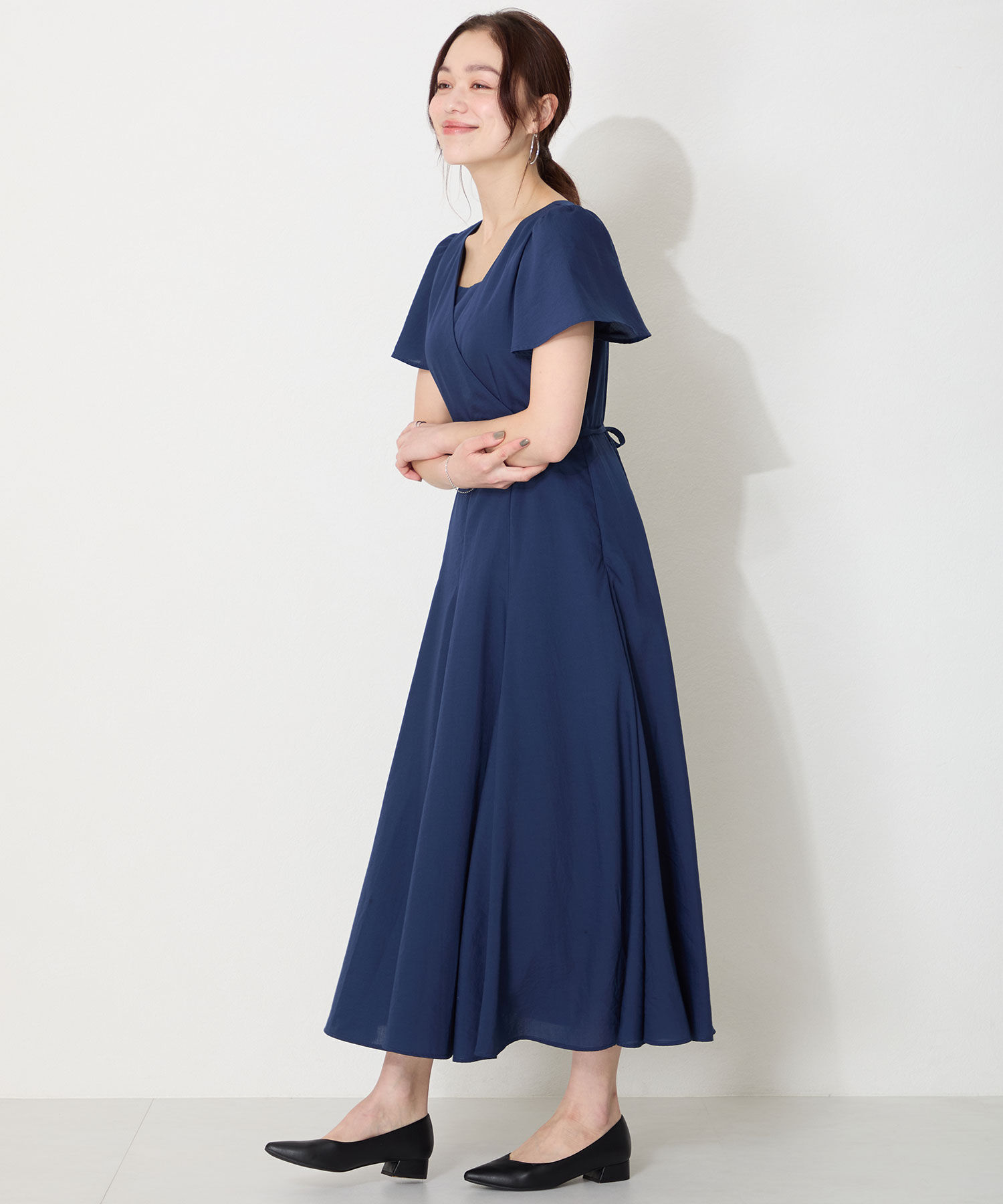 ORiental TRaffic「【WEB限定】スリットカット ポインテッドトゥ ヒール パンプス /55105 通勤 Vカット シンプル」|パンプス|