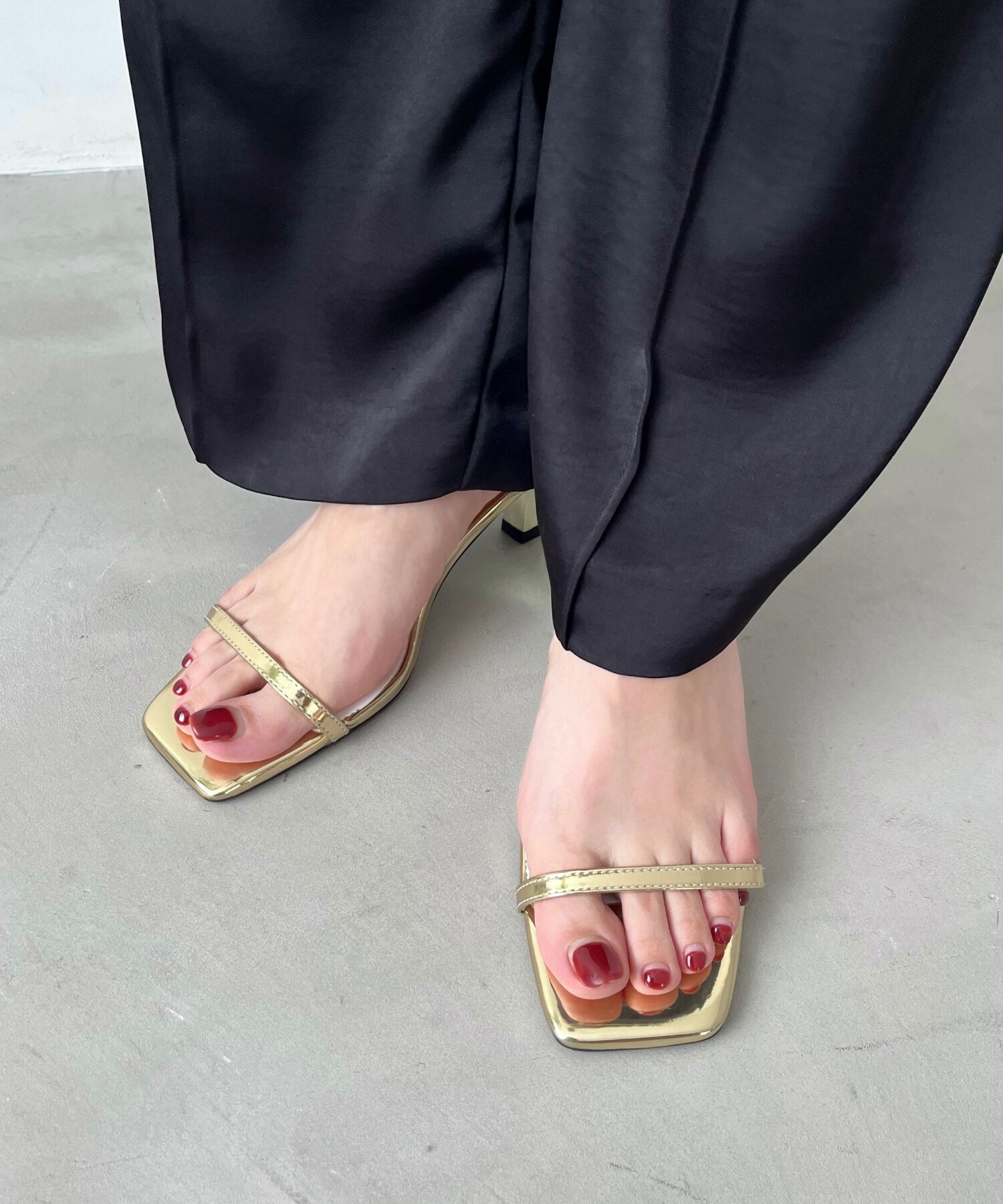 ORiental TRaffic「【WEB限定】ナローストラップヒールサンダル/31292 サンダル 人気 売れてる トレンド ヒール6.5cm」|サンダル|