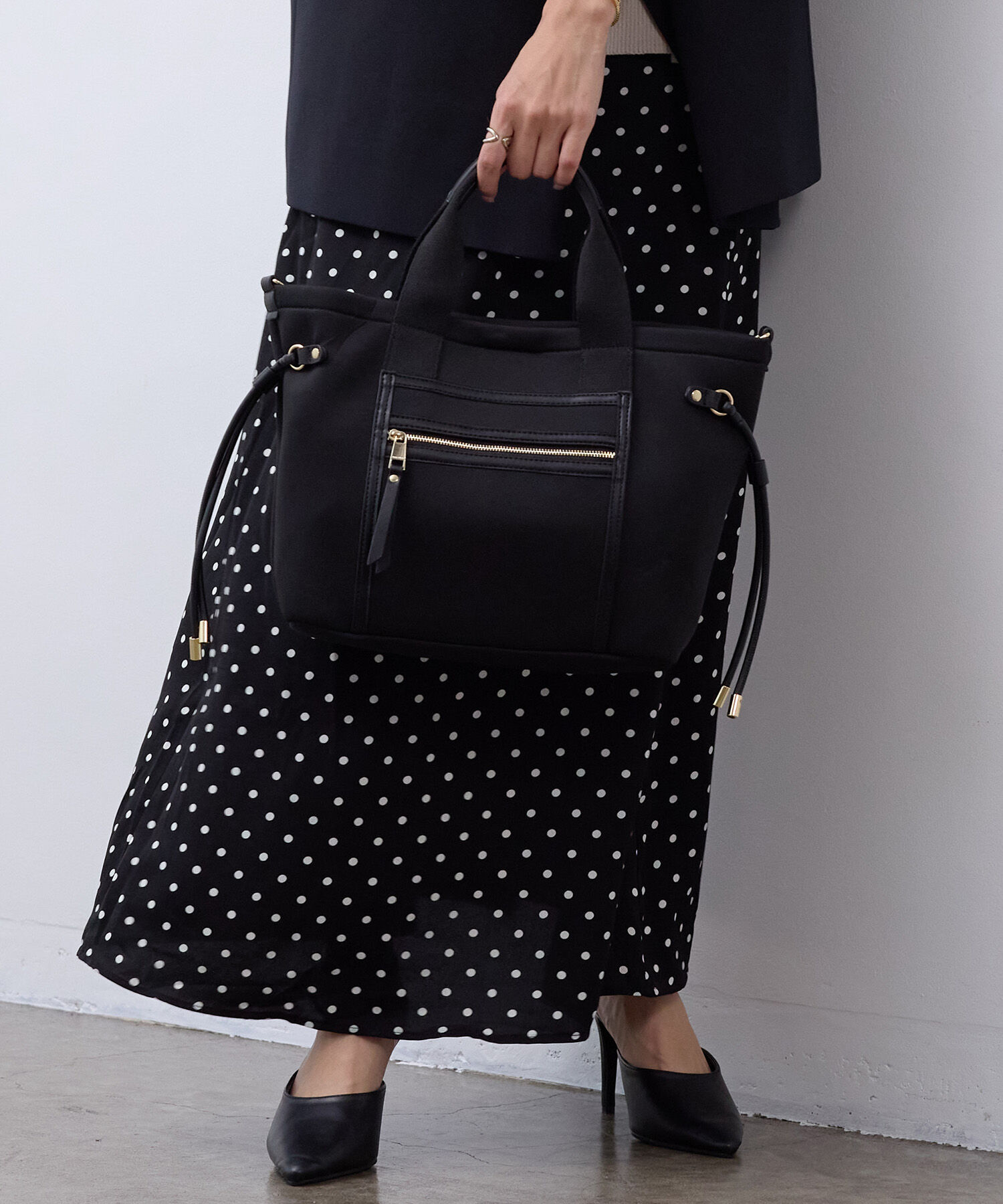 TOPKAPI TREASURE「【新色追加】【TREASURE TOPKAPI】ネオプレン フロントポケット 2way ショルダー付き ミニトートバッグ」|トートバッグ|