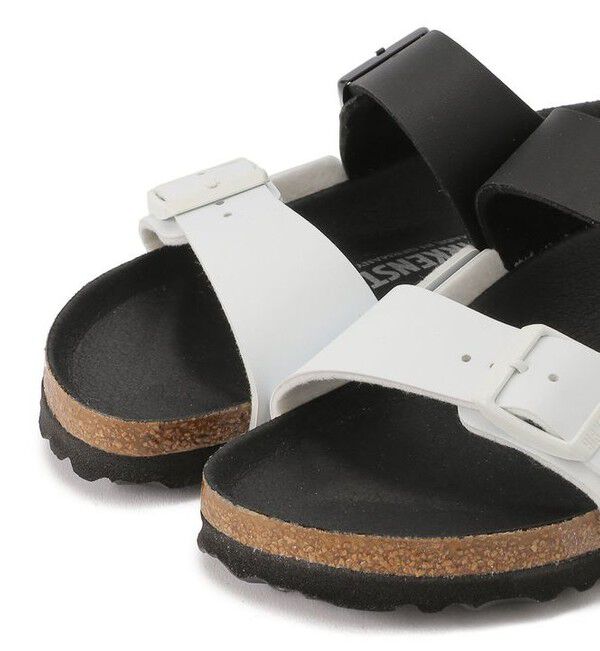 BIRKENSTOCK「【ビルケンシュトック】アリゾナ/ブラック ホワイト ビルコフロー/サンダル レディース」|サンダル|