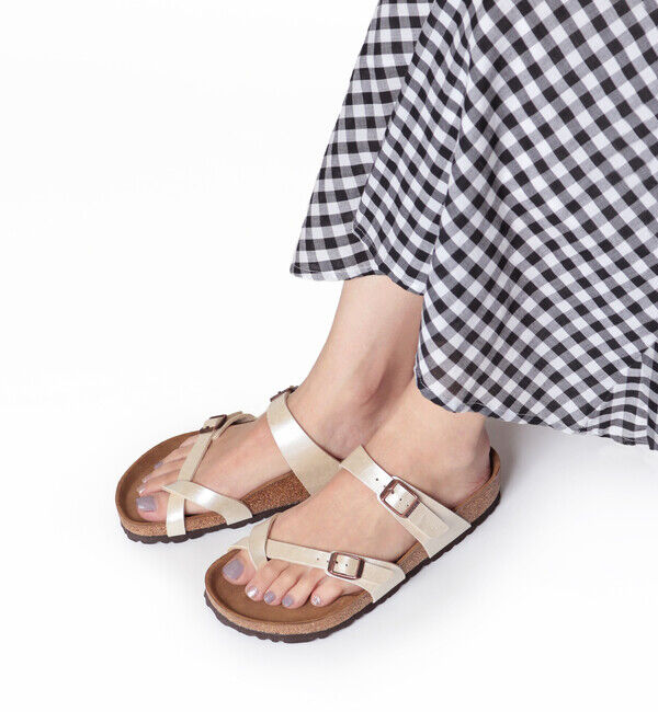 BIRKENSTOCK「【ビルケンシュトック】マヤリ/グレイスフルパールホワイト ビルコフロー/サンダル レディース」|サンダル|