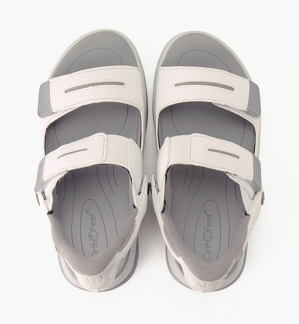 Orthofeet「【オーソフィート】カリプソ ワイド/ホワイト マイクロファイバー/サンダル レディース」|サンダル|