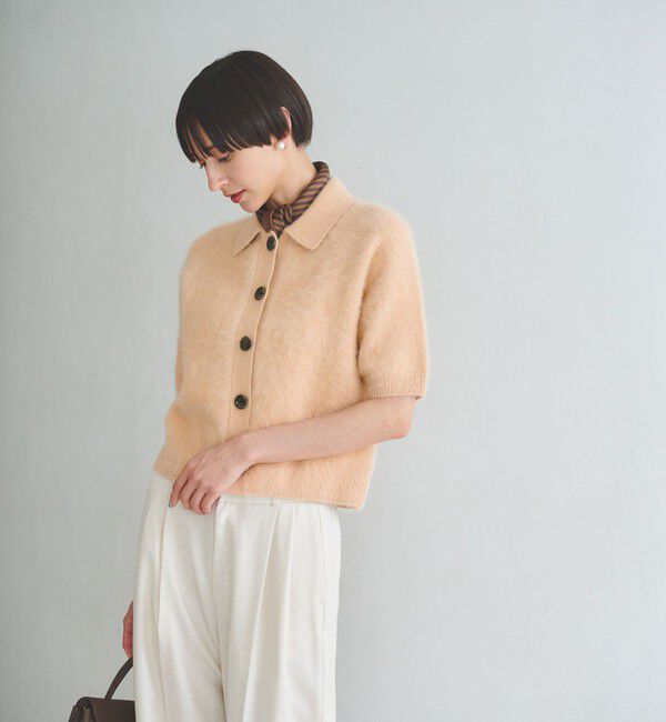 UNITED ARROWS「フォックスカシミヤ ショートスリーブ ポロニット」|ニット・セーター|