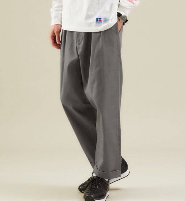 UNITED ARROWS green label relaxing「【別注】【WEB限定】＜3/2 WORKS＞GLR 2プリーツ チノパンツ」|チノ|