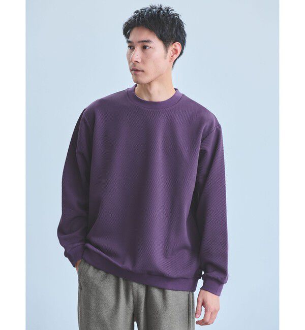 UNITED ARROWS green label relaxing「ツイル パフ クルーネック カットソー」|Tシャツ・カットソー|PURPLE