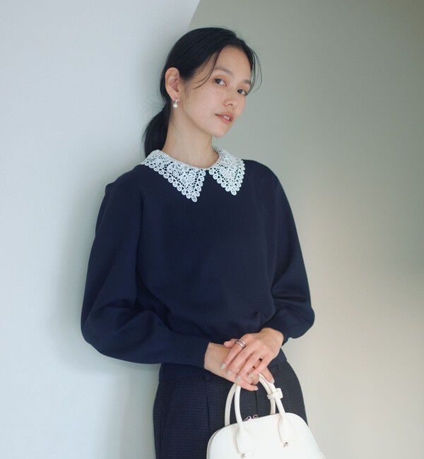 105/【WEB限定】エリレース 2WAY ニット プルオーバー ウォッシャブル