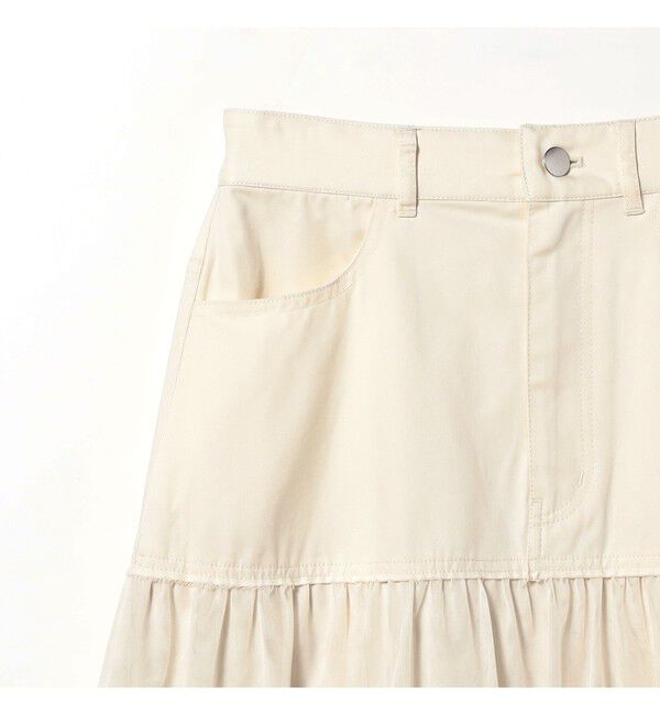 Ray BEAMS 「Ray BEAMS / チュール キリカエ ティアード スカート」|スカート|