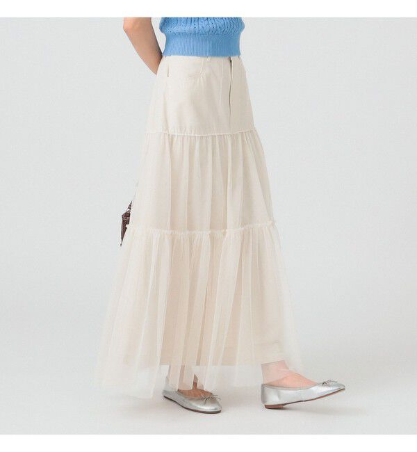 Ray BEAMS 「Ray BEAMS / チュール キリカエ ティアード スカート」|スカート|