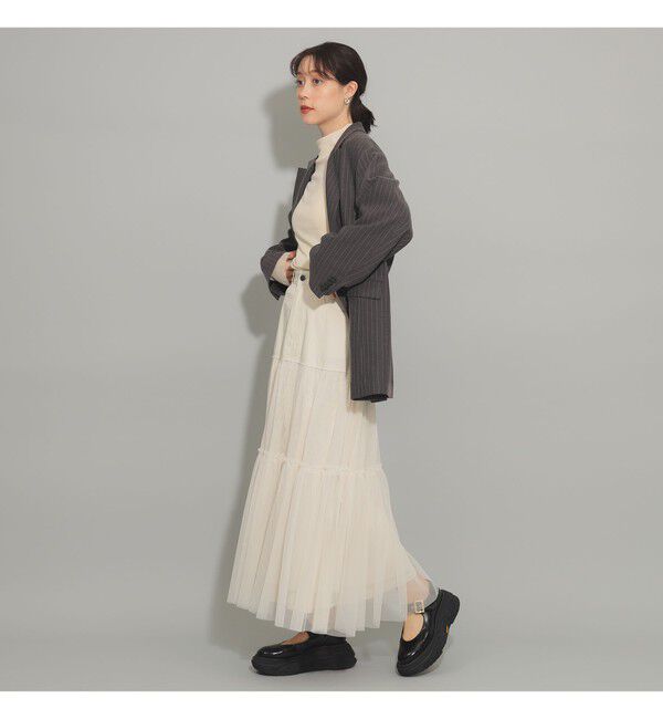 Ray BEAMS 「Ray BEAMS / チュール キリカエ ティアード スカート」|スカート|