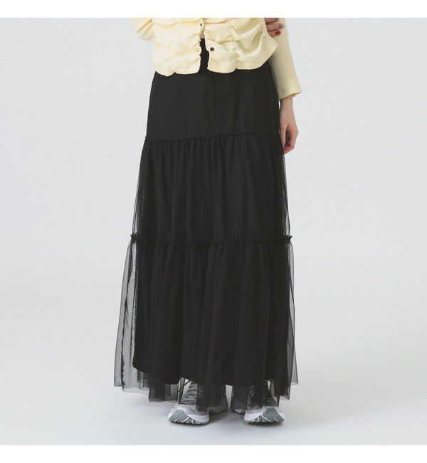 Ray BEAMS 「Ray BEAMS / チュール キリカエ ティアード スカート」|スカート|