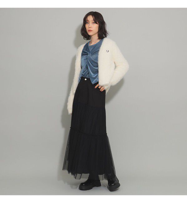 Ray BEAMS 「Ray BEAMS / チュール キリカエ ティアード スカート」|スカート|