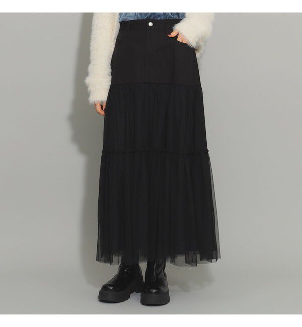 Ray BEAMS 「Ray BEAMS / チュール キリカエ ティアード スカート」|スカート|