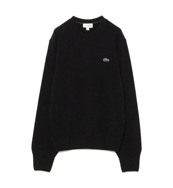 BEAMSBOY「LACOSTE / エッセンシャル ウール ニット セーター」|ニット・セーター|BLACK