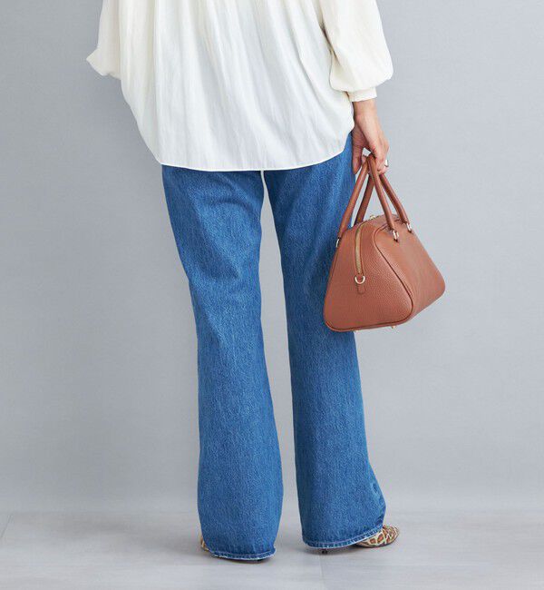 SHIPS for women「〈洗濯機可能〉11.5oz デニムセミフレアパンツ◇」|デニム|