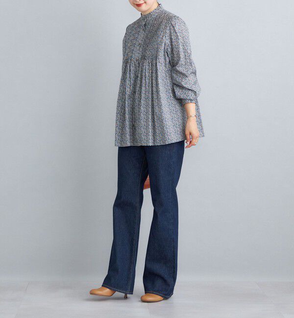 SHIPS for women「〈洗濯機可能〉11.5oz デニムセミフレアパンツ◇」|デニム|