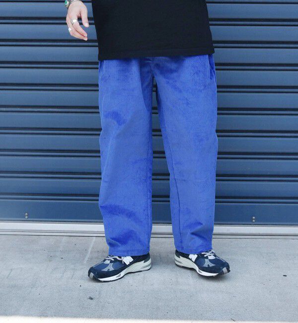SHIPS any「【SHIPS any別注】HELLO FOX: コーデュロイ ワイド テーパード パンツ◇」|その他|ブルー