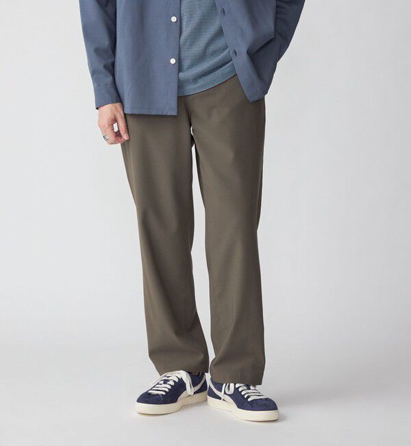 SHIPS「SHIPS:〈洗濯機可能/ストレッチ〉T/R トロピカル リラックス イージーパンツ」|チノ|ブラウン