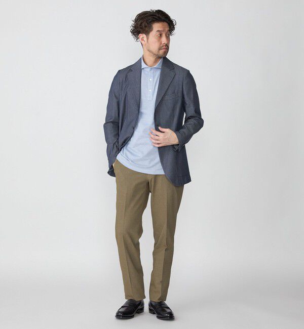 SHIPS「SHIPS: 〈ウエスト調整可能〉 ジャージ ドビー パンツ」|チノ|