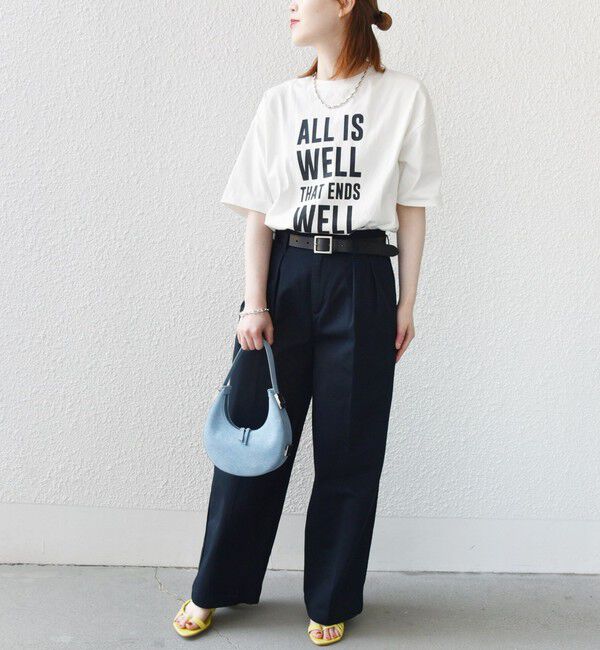 SHIPS for women「* 〈手洗い可能〉2タック ワイド チノパンツ ◇」|チノ|