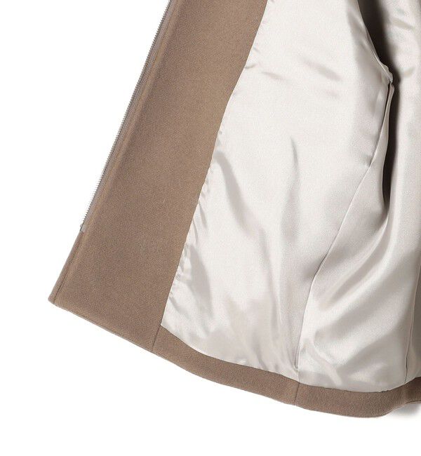 SHIPS for women「Bellandi SUPER130 コクーン ショート コート ◇」|ノーカラーコート|