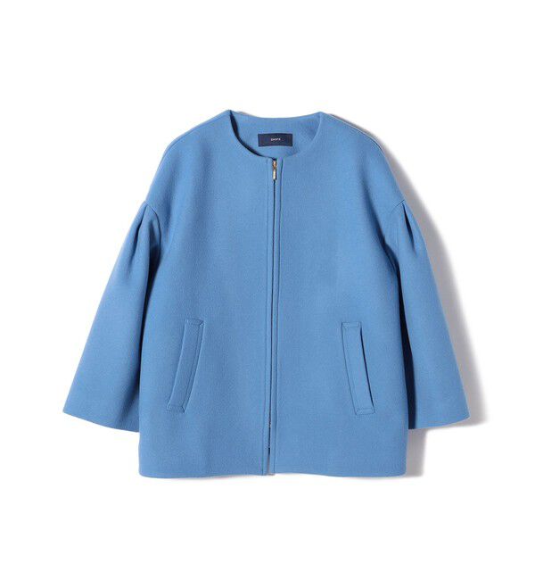 SHIPS for women「Bellandi SUPER130 コクーン ショート コート ◇」|ノーカラーコート|