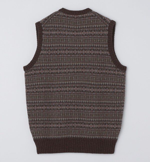 SHIPS「ALAN PAINE: ラムウール フェアアイル柄 ベスト」|ベスト・ジレ|