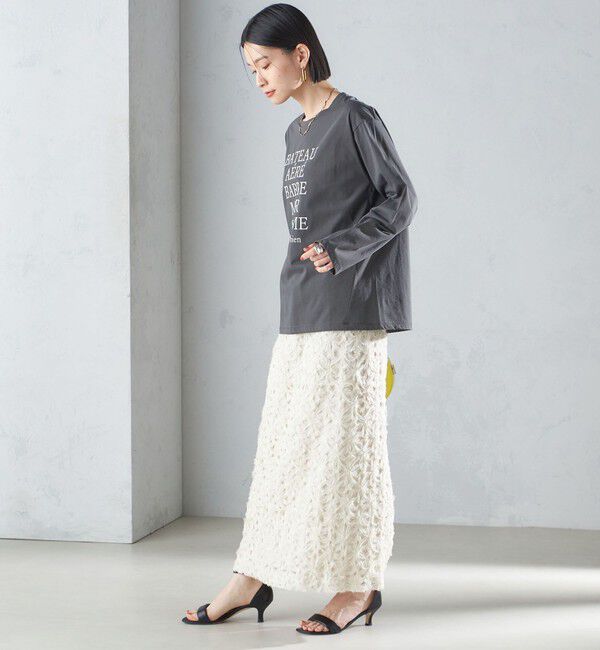 SHIPS for women「リボン レース タイト スカート 24SS ◇」|スカート|