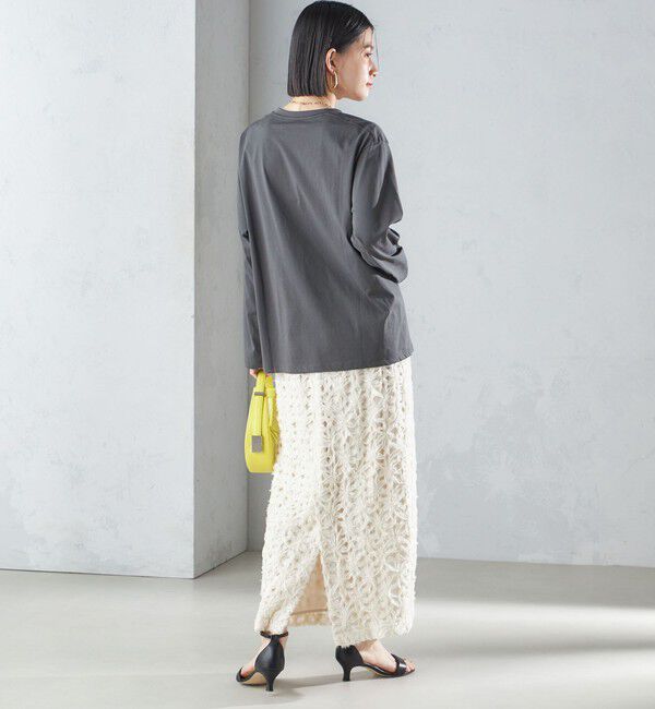 SHIPS for women「リボン レース タイト スカート 24SS ◇」|スカート|