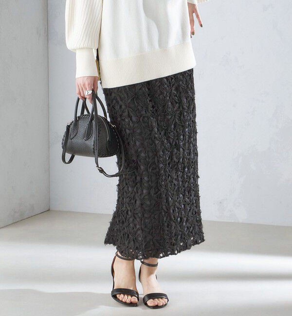 SHIPS for women「リボン レース タイト スカート 24SS ◇」|スカート|