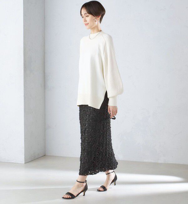 SHIPS for women「リボン レース タイト スカート 24SS ◇」|スカート|