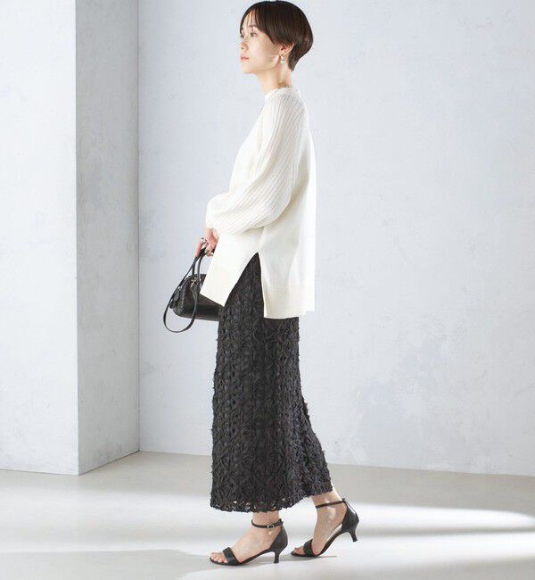 SHIPS for women「リボン レース タイト スカート 24SS ◇」|スカート|