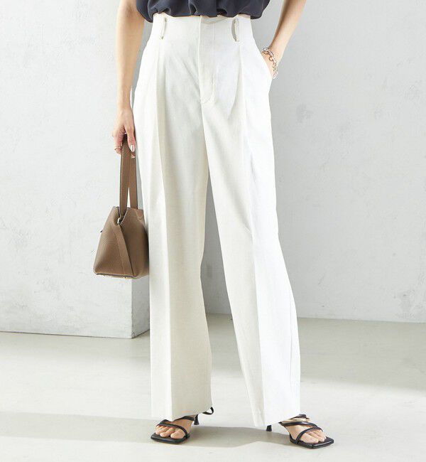 SHIPS for women「〈手洗い可能 〉ドライオックス フロント タック ストレート パンツ 25SS」|その他|