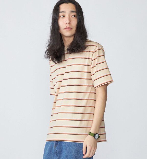SHIPS「SHIPS: TEXBRID(R) リネン グラデーション ボーダー Tシャツ」|Tシャツ・カットソー|