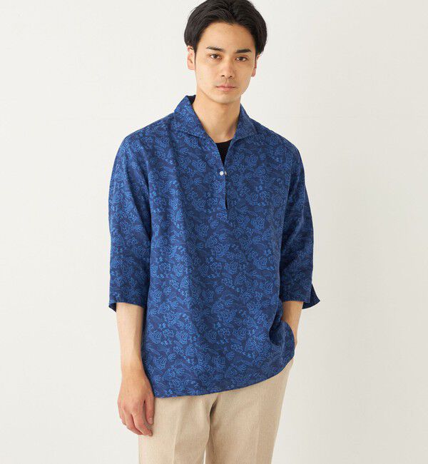 SHIPS Colors 「SHIPS Colors:〈洗濯機可能〉リネン カプリ プルオーバー シャツ」|シャツ・ブラウス|