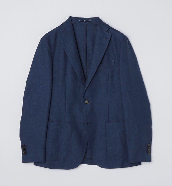SHIPS「BREUER: リネン コットン ジャケット」|テーラードジャケット|ブルー