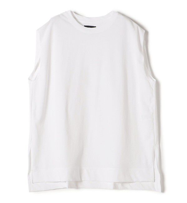 SHIPS for women「SHIPS Primary Navy Label:〈手洗い可能〉ボクシー ジャージ プルオーバー」|Tシャツ・カットソー|オフホワイト