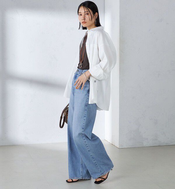 SHIPS for women「〈洗濯機可能〉ピンオックス 刺繍 オーバー シャツ」|シャツ・ブラウス|