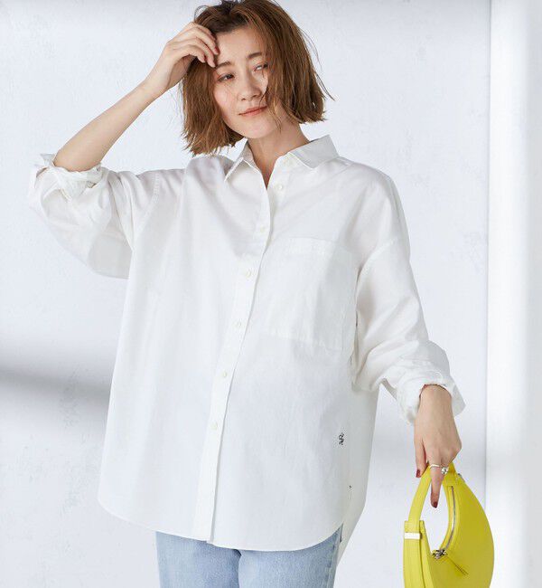 SHIPS for women「〈洗濯機可能〉ピンオックス 刺繍 オーバー シャツ」|シャツ・ブラウス|