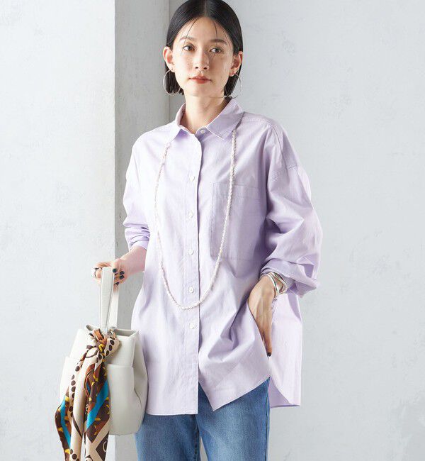 SHIPS for women「〈洗濯機可能〉ピンオックス 刺繍 オーバー シャツ」|シャツ・ブラウス|