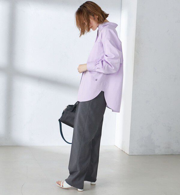 SHIPS for women「〈洗濯機可能〉ピンオックス 刺繍 オーバー シャツ」|シャツ・ブラウス|