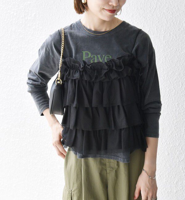 SHIPS any「SHIPS any:〈手洗い可能〉チュール ティアード 2WAY キャミソール」|キャミソール|