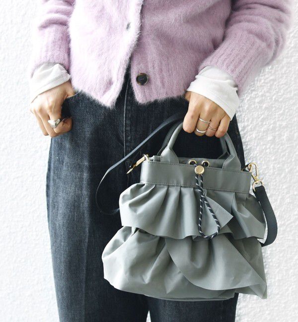 SHIPS for women「【WEB限定】 2WAY ナイロン フリル ショルダー バッグ」|ショルダー・メッセンジャー|