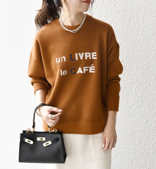 SHIPS any「SHIPS any:〈手洗い可能〉ロゴ刺繍 クルーネック ニット プルオーバー」|ニット・セーター|