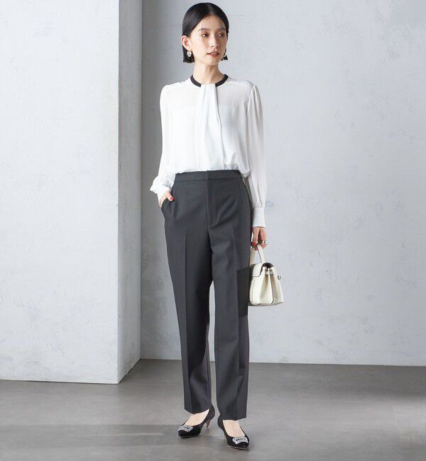 SHIPS for women「troisiemeCHACO:〈洗濯機可能〉ロング タイ ブラウス（セレモニー対応可）」|シャツ・ブラウス|