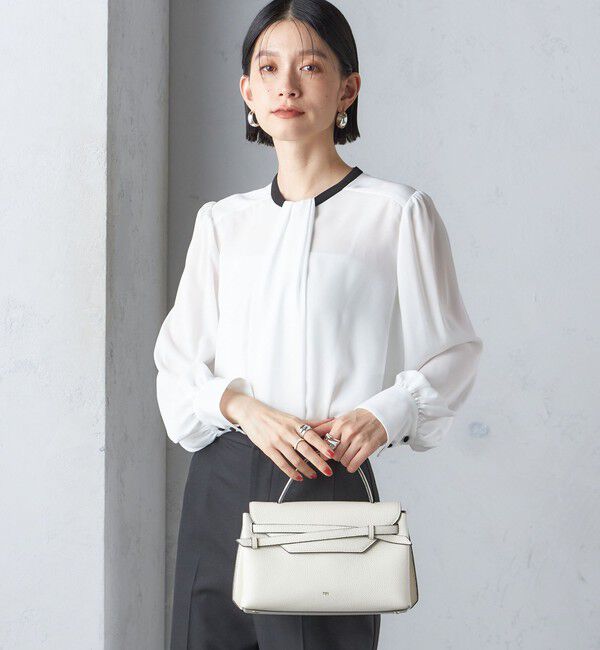 SHIPS for women「troisiemeCHACO:〈洗濯機可能〉ロング タイ ブラウス（セレモニー対応可）」|シャツ・ブラウス|